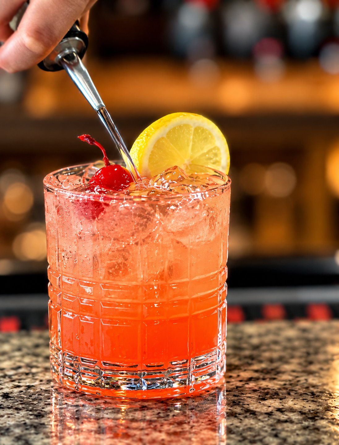 A house cocktail at the bar